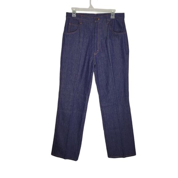 VINTAGE 70s jeans Sears wide leg dark wash high rise 12‎ - Picture 1 of 10